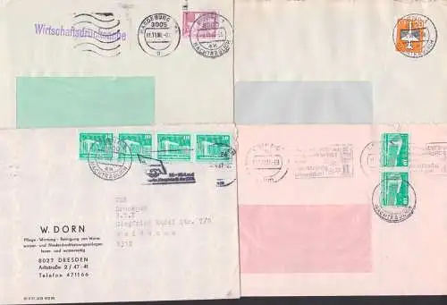 nachträglich entwertet vier Belege wo ungestempelte PWZ vom Ziel-PA entwertet worden