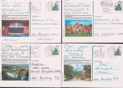 Germany cards Sindelfingen, Schwäbisch Hall, Wissen, Ramsau 4 Bildpostkarten