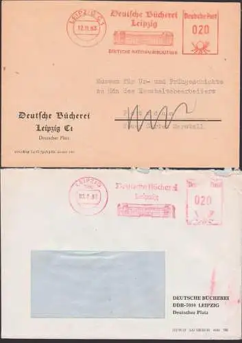 Leipzig zwei versch. AFS 12.11.63 bzw. 3.7.86 Deutsche Bücherei