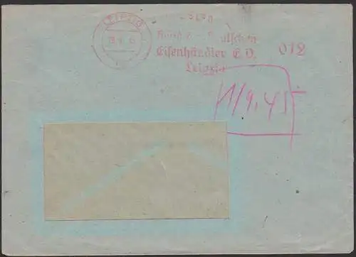 Leipzig AFS Bund der Deutschen Eisenhändler E.V. aptierter Wertstempel 26.8.45