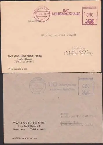 Halle AFS Rat des Bezirkes, HO Industriewaren Keisbetrieb in blau
