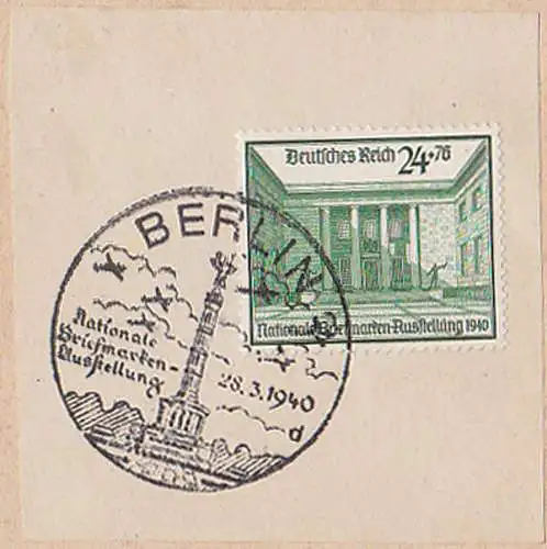 Berlin Neue Reichskanzlei (743) , Briefstück mit SSt