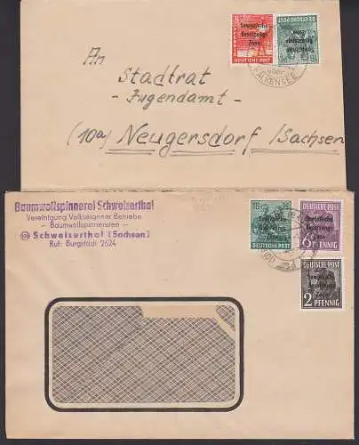 Sch?nwalde ?b. Falkensee 17.7.49, Abs. Bln-Spandau, Burgst?dt je Fernbrief