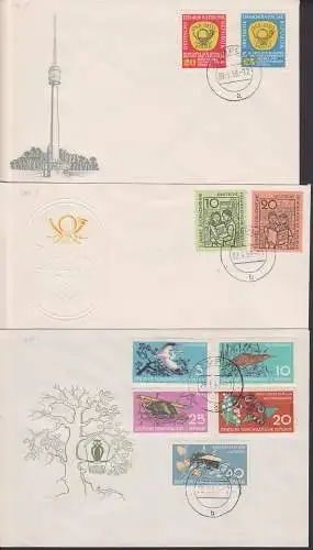 Jugendweihe in der DDR, Postministerkonferenz, Naturschutz je FDC mit Ortsst. Templin