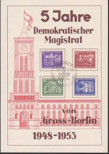 Gross-Berlin Gedenkblatt 5 Jahre demokratischer Senat SSt. 30.11.53 (303/06)