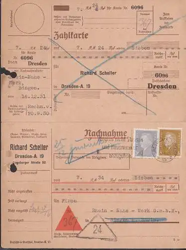 Nachnahme kpl. Dresden MWSt. Vergiss nicht Strasse und Hausnummer anzugeben, mit zur?ck-Vermerk