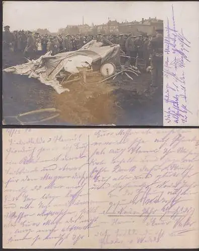 M?hlhausen Foto mit abgest?rztem Flieger 27.12.1916