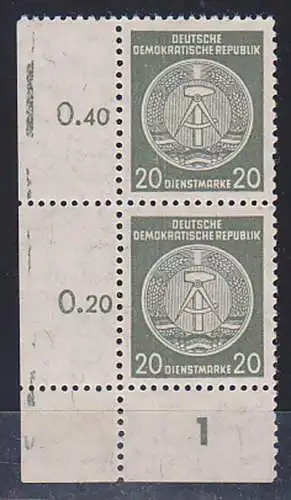 D28yII XI(2), 5 Pfg. in Zeichnung 4 auf Faserpapier  im senkr. Paar postfrisch (1.400,-)