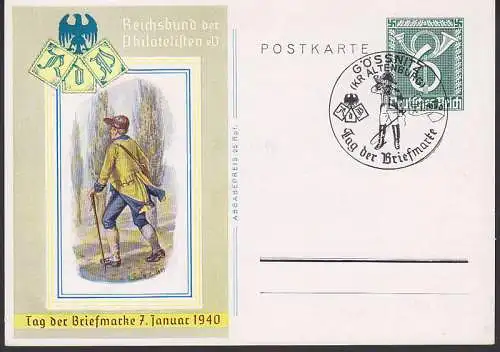 G?ssnitz Kr. Altenburg TdBfm 1940, Postillion Reichsbund der Philatelisten