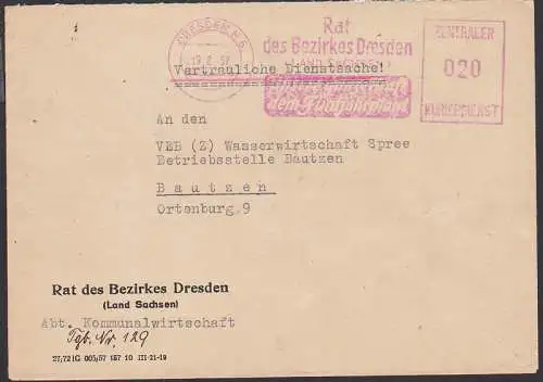 Rat des Bezirkes Dresden mit Propaganda ZKD-AFS  19.2.57 "Unsere ganze Kraft dem Fünfjahrplan"