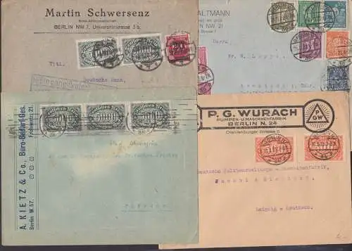 Berlin 4 Infla-Bf Pumpen- u. Waschmaschinen, Briefmarken en gros Erich Altmann,