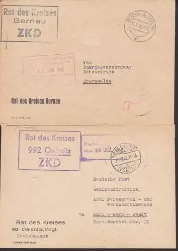 Rat des Kreises Bernau, Oelsnitz je R3 ZKD-St. Dabei schwarz 16.1.62