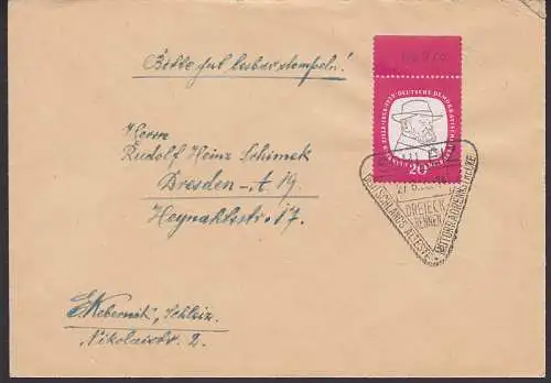 Schleiz Heinrich Zille mit Dreieckstempel Deutschlands älteste Motoradrennstrecke 27.6.58