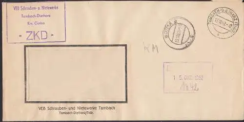 Tambach-Dietharz R4 ZKD-St. Mit zwei Balken 13.10.62 Schrauben- und Nietewerke