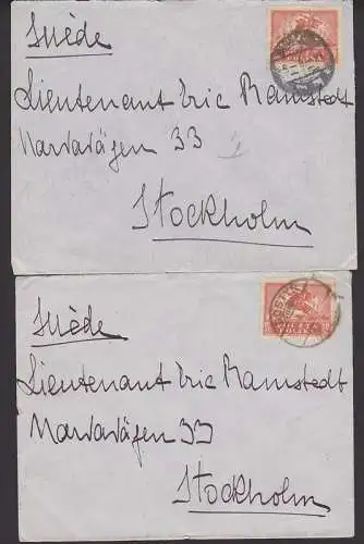 Gostyn Polen 2 Briefe nach Schweden 1921