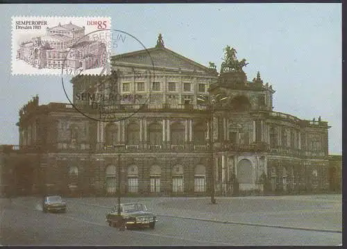 MC 2928 Semperoper Dresden Marke aus Block SSt. 12.2.85 zur Eröffnung