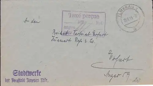 Ilmenau R4 Taxe percue 10.8.45, Abs. Stadtwerke der Bergstadt