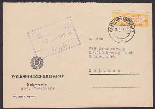 Schwerin Volkspolizeit-Kreisamt 28.6.58 mit ZKD B217 J