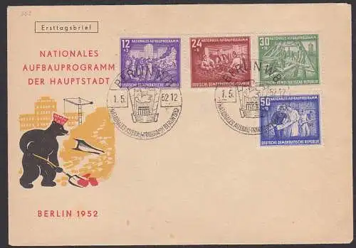 Nationales Aufbauprogramm der Hauptstadt Berlin 1952 (309/12) 1.5.52, Berliner Bär