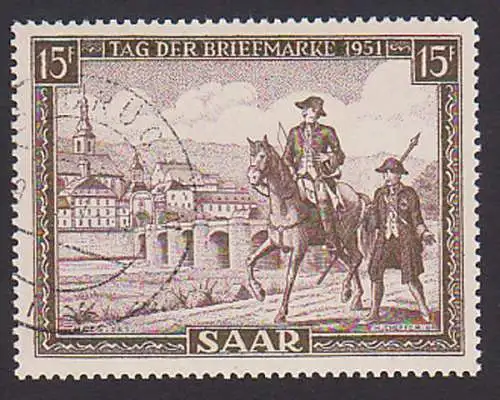 Saarl 305, Postbote, Postreiter, Tag der Briefmarke 1951