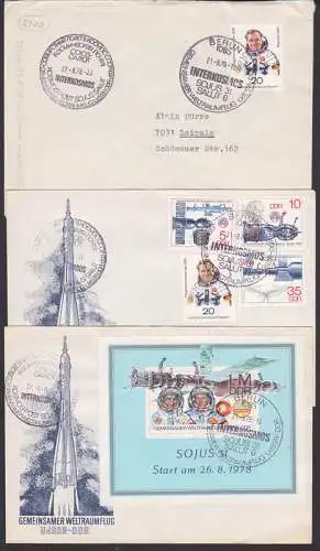 INTERKOSMOS Block Gemeinsamer Weltraumflug Kosmospost SOJUS 31 Salut 6, 21.9.78