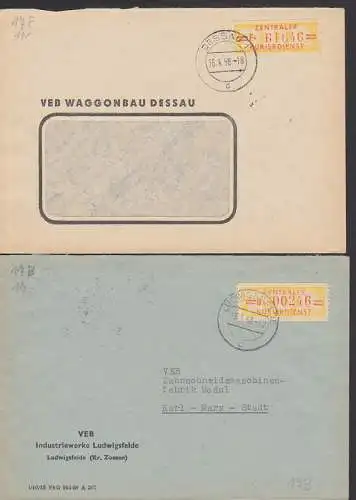 Dessau, Ludwigsfelde zwei ZKD-Bf mit 17 B bzw F, Waggonbau, Industriewerke Ludwigsfelde Kr. Zossen