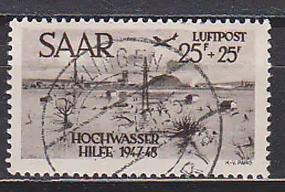 Hochwasserhilfe Luftpost (259) gest., Hochwassergebiet Saarlouis