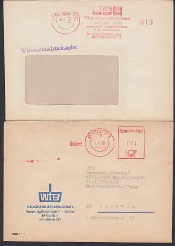 Görlitz, Karl-Marx-Stadt 2 AFS mit apt. Wertstemple, bzw. Fehleinstellung der Gebühr