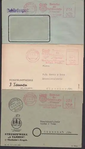 Thalheim (Erzgebirge) 3 AFS  zw. 1950  - 1952, Hersteller desMarkenstrumpfes "3 Tannen"