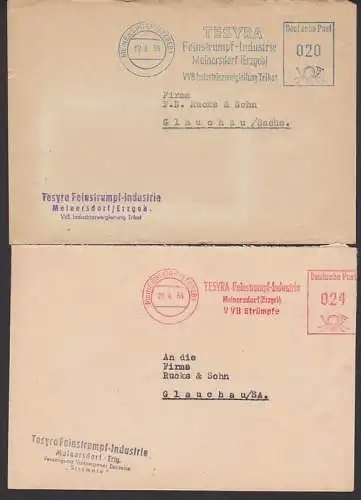 Meinersdorf (Erzgebirge) AFS Feinstrumpf-Industrie versch. Einsatztypen 1954, 1955