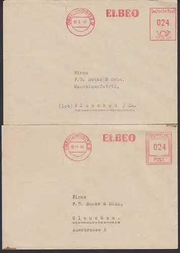 Oberlungwitz 2, ELBO Louis Bahner Werke 16.11.46 , 16.9.47