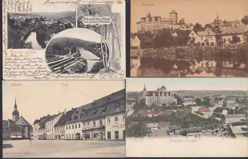 Zschopau 4 Ktn Bodemer-Kanzel, Markt, Burg