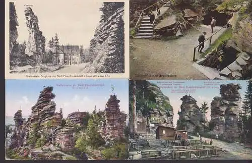 Greifenstein Ehrenfriedersdorf, 4 Ktn Berghaus, Stülpnerhöhle, Gemsenfelsen, Kreuzfelsen