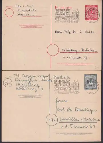 Heidelberg MWSt. 1946 Spendet für Heidelbergs Alte Brücke je auf GA