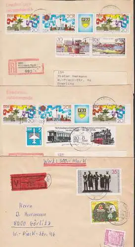 Pfingsttreffen, Weltfestspiele der FDJ Berlin 1989. Zdr. R-Bf, Wertbf. 35 Pfg. aus Kleinbg