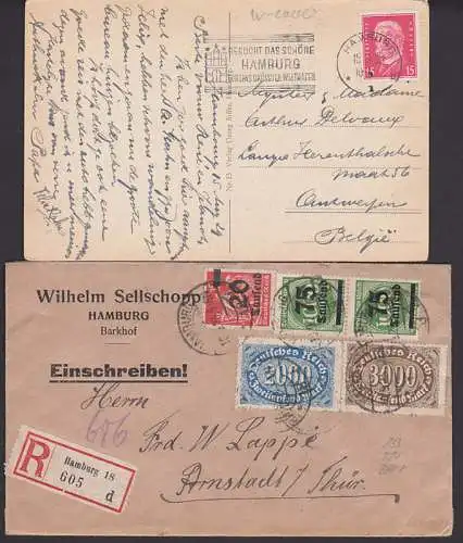 Hamburg MWSt. Besucht das H. Europas grössten Welthafen, R-Bf Barkhof Infla-Frankatur