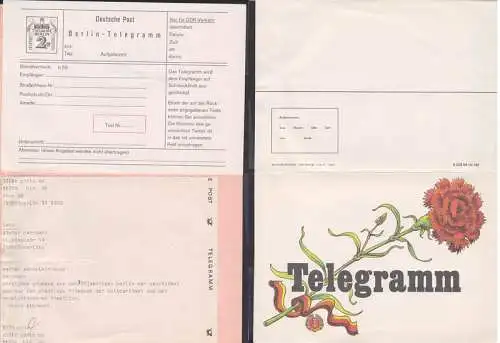 Telegrammtext zum 750-jährigen Berlin auf Lx59 mit Standardtext 1, 2,-M Berlin-Telegramm unbenutzt