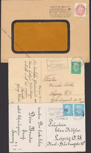 Weimar, Leipzig MWSt. Benutzt die Kraftpost, Luftpost, Omnibus 1932