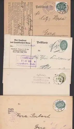 Gera Land Thringen Kreisamt, Zeitz 4 Dienstpostbelege