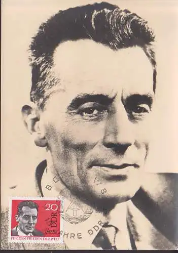 MC 1049 Frederic Juliot-Curie auf Photo mit SSt. 8.2.65