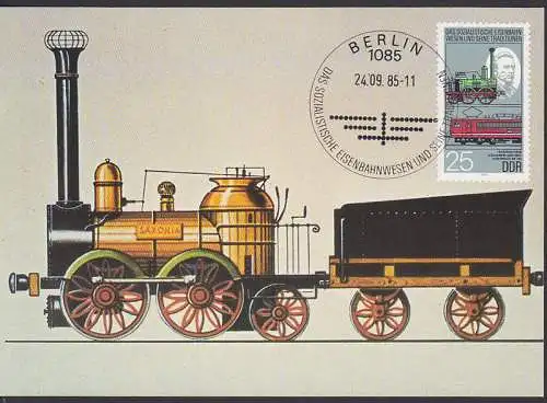 MC 2969 Dampflok Saxonia mit  Konstruktur Joh. Schubert