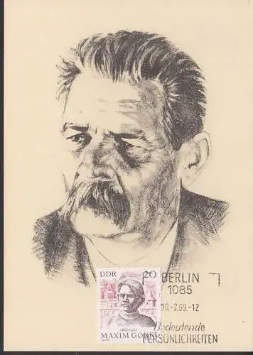MC 1351 Maxim Gorki auf Ansichtskarte
