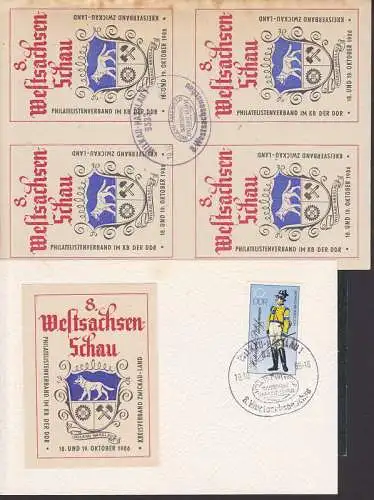 Vignette Westsachsenschau Wilkau-Hasslau dabei mit SSt. 19.10.86 Postuniform