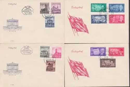 Erfurter Dom, Franz Mehring zwei FDC aus dem Jahr 1955 (491/96, 472/78)