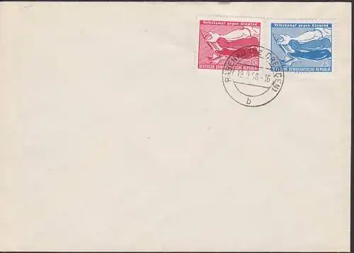 Volkskampf gegen Atomtod Ost. Rabenau 19.9.58 (655) Ersttag