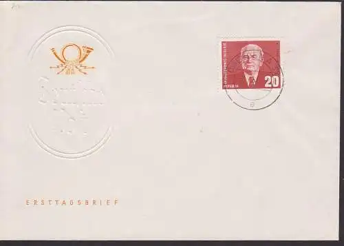 Wilhelm Pieck OSt. Dresden 3.1.61 auf neutralem FDC (707)