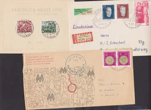 Leipzig buerotechnica SSt. Messe auf 4sprachigem Werbeumschlag u.a. "das bin ich !", ua