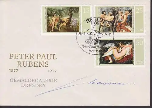 Peter Paul Rubens SoMkn auf FDC mit Unterschrift des Grafikers G.(nter) Naumann (2234)
