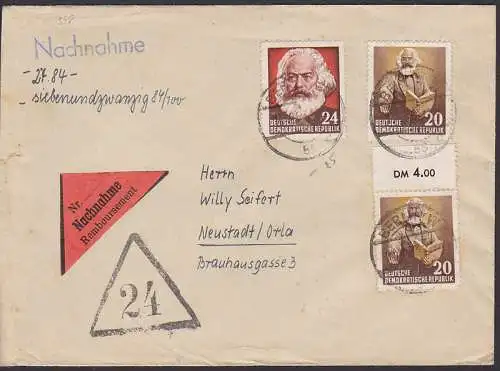Karl-Marx-Jahr Nachnahme-Bf. aus Berlin (348)