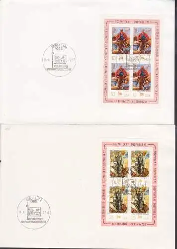 Sozphilex 77 Klbg. auf Unterlage mit SSt. 16.8.77